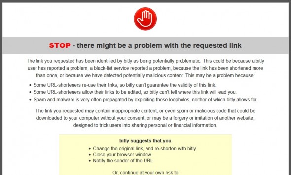 bitly warning