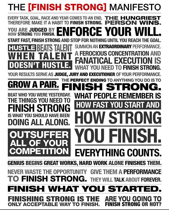 Finish Strong Manifesto